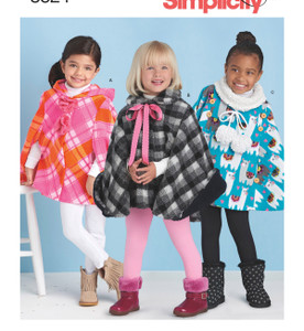 Simplicity S8524 Girls Cape