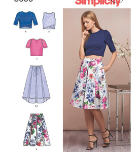 Simplicity S8609 Women Skirt and Top