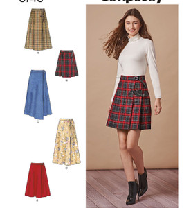 Simplicity S8746 Womens Wrap Skirt