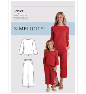 S9121 Children's and Misses Top/Pants