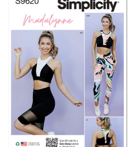 S9620 Misses’ and Women’s Knit Sports Bra, Leggings and Bike Short