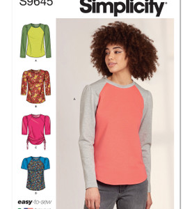 S9645 Misses’ Knit Tops